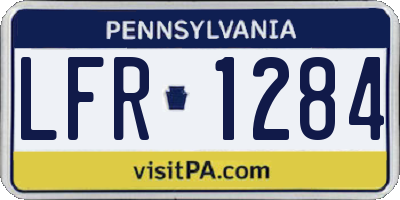PA license plate LFR1284