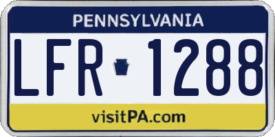 PA license plate LFR1288