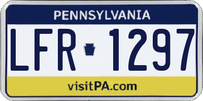 PA license plate LFR1297