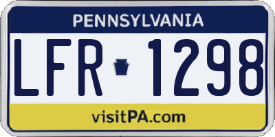 PA license plate LFR1298