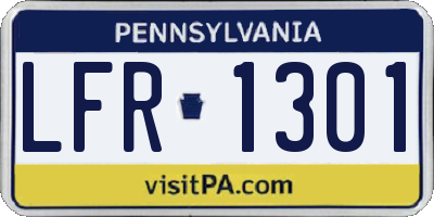 PA license plate LFR1301