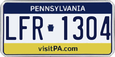 PA license plate LFR1304