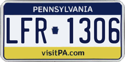 PA license plate LFR1306