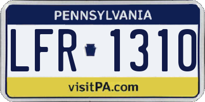 PA license plate LFR1310