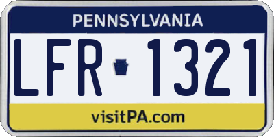PA license plate LFR1321
