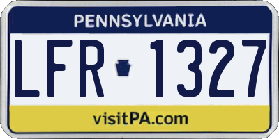 PA license plate LFR1327