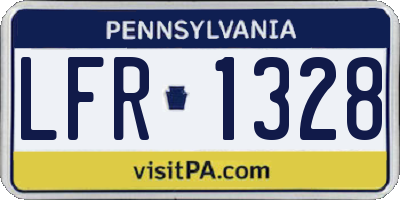 PA license plate LFR1328