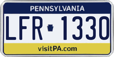 PA license plate LFR1330