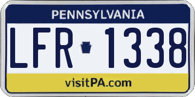 PA license plate LFR1338