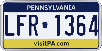 PA license plate LFR1364