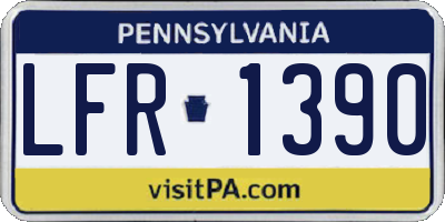 PA license plate LFR1390