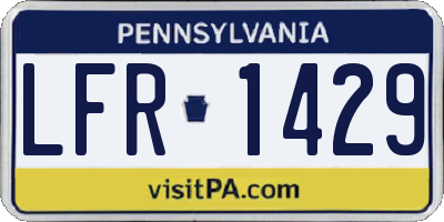 PA license plate LFR1429