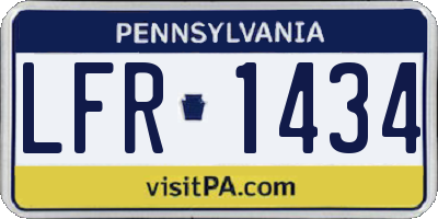 PA license plate LFR1434