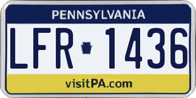 PA license plate LFR1436