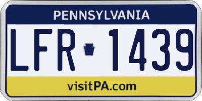 PA license plate LFR1439
