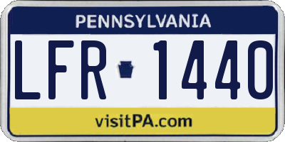 PA license plate LFR1440