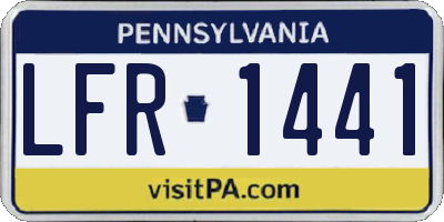 PA license plate LFR1441