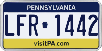 PA license plate LFR1442