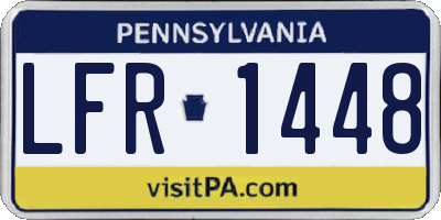 PA license plate LFR1448