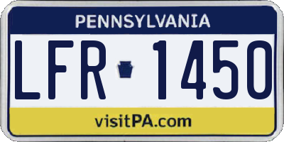PA license plate LFR1450