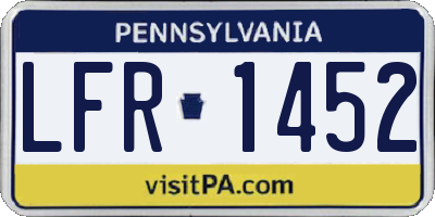 PA license plate LFR1452