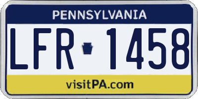 PA license plate LFR1458