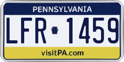 PA license plate LFR1459