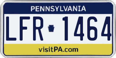 PA license plate LFR1464