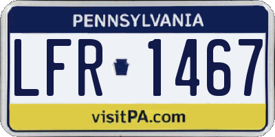 PA license plate LFR1467