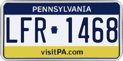 PA license plate LFR1468