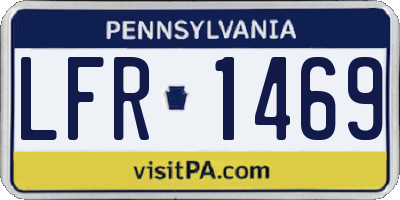 PA license plate LFR1469