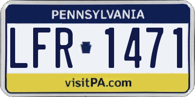 PA license plate LFR1471