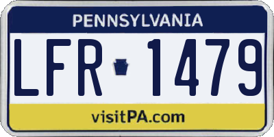 PA license plate LFR1479