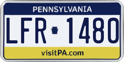 PA license plate LFR1480