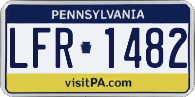 PA license plate LFR1482