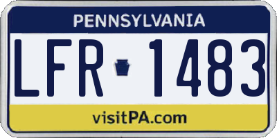 PA license plate LFR1483