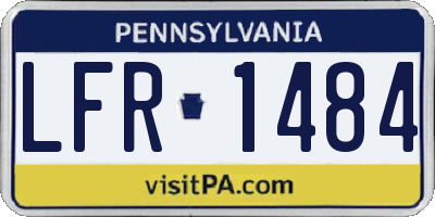 PA license plate LFR1484