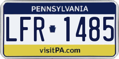 PA license plate LFR1485
