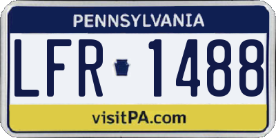 PA license plate LFR1488