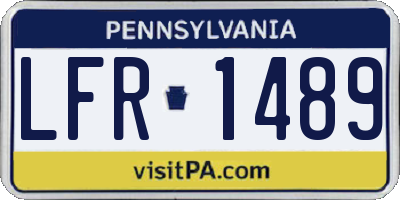 PA license plate LFR1489