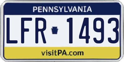 PA license plate LFR1493