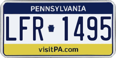 PA license plate LFR1495