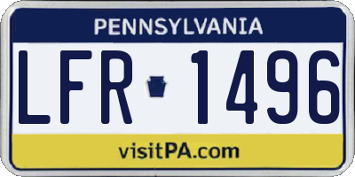 PA license plate LFR1496