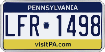 PA license plate LFR1498