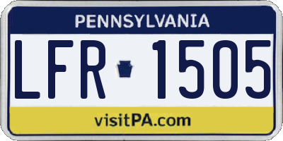 PA license plate LFR1505