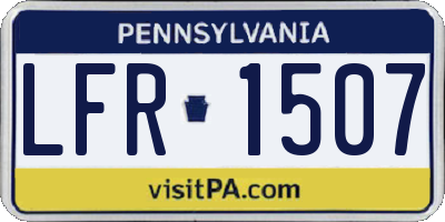 PA license plate LFR1507
