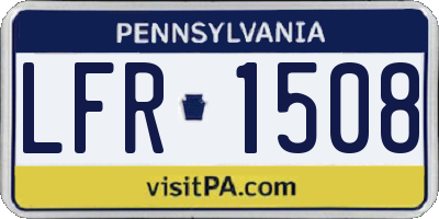 PA license plate LFR1508
