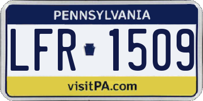 PA license plate LFR1509
