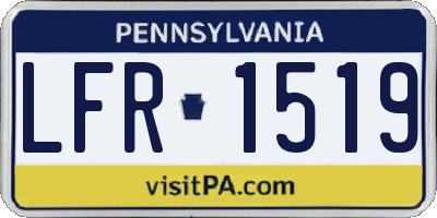 PA license plate LFR1519