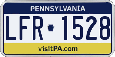 PA license plate LFR1528
